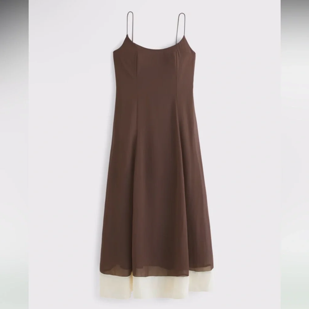 Abercrombie & Fitch Sheer Flowy Maxi Dress